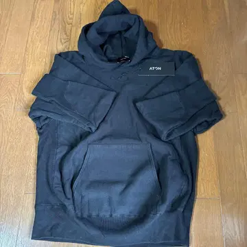 ATON 블랙 후드티