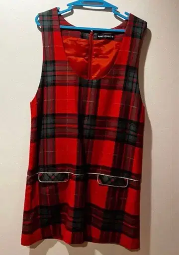 MARY QUANT 마리콴트 체크 원피스 빨간색