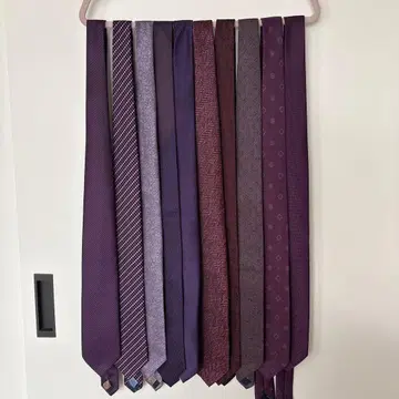 퍼플 계열 넥타이 10개 세트