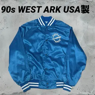 90s WEST ARK USA제 바시티 자켓 블루 나일론 XL 사이즈