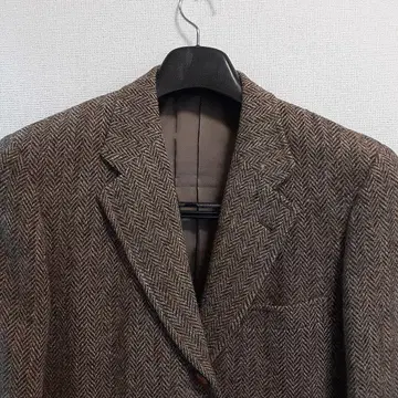 브라운 헤링본 테일러드 자켓