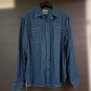 스트라이프 데님 셔츠