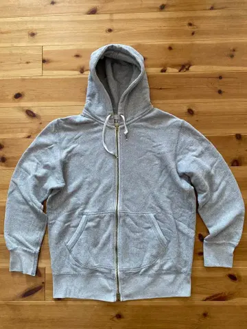 올드 유니클로 더블 지퍼 후드티 그레이트 골드 지퍼