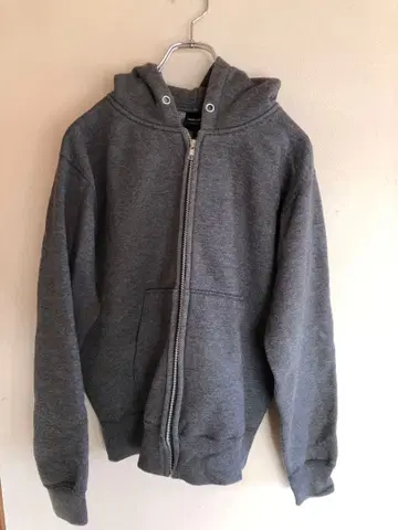 그레이 풀 집업 후드 맨투맨