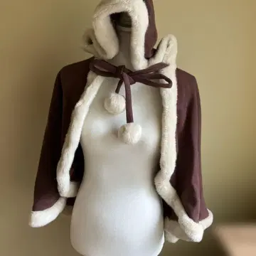 [택 포함 새상품] 전원시의 브라운 판초 케이프 코트