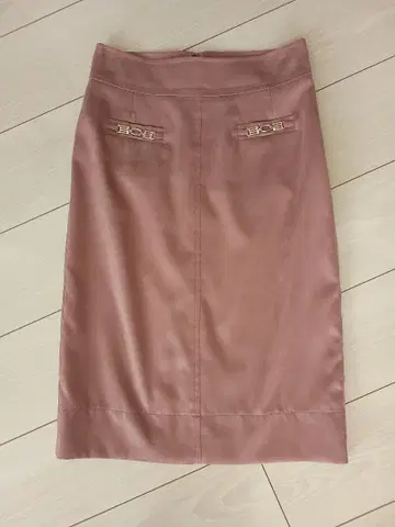 PINKY & DIANNE 핑크 스웨이드 느낌 타이트 스커트 36