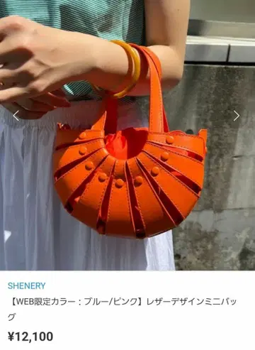 SHENERY 오렌지 가죽 미니백