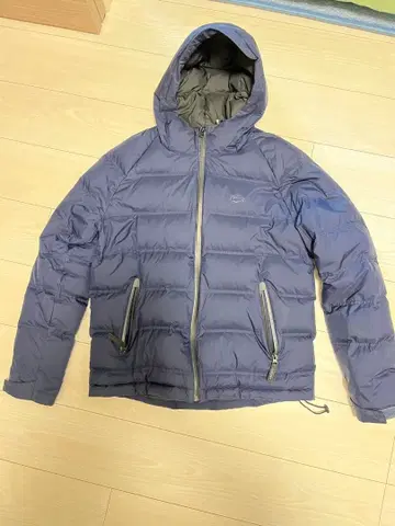 라코스테 네이비 후드 부착 다운 자켓