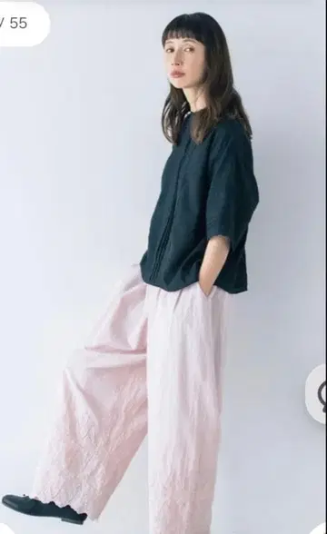 사만사 모스모스 Kazumi 콜라보 자수 팬츠