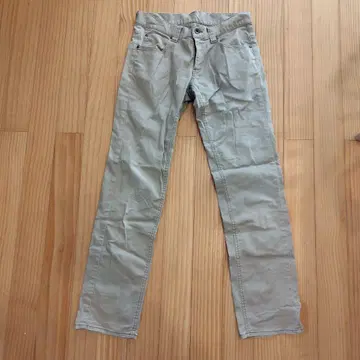 베이지 슬림핏 치노 팬츠 사이즈 7