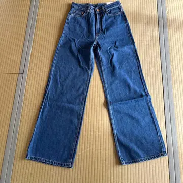 WIDE 데님 팬츠 68 사이즈 파랑