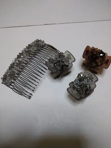 컴플렉스 비즈 클립 빗 세트