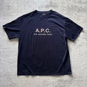 A.P.C. 로고 셔츠 L 네이비
