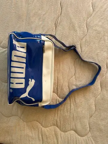 오래된 PUMA 숄더백 블루 화이트