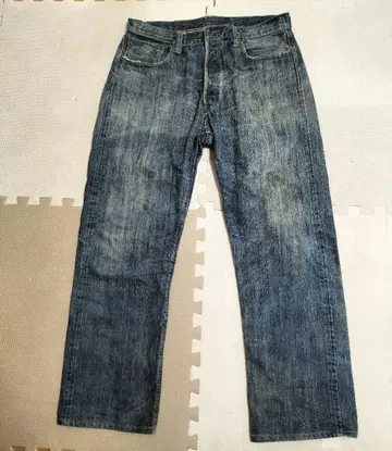 스트레이트 데님 다크 블루