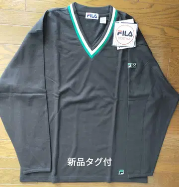 FILA 블랙 V넥 트레이닝복