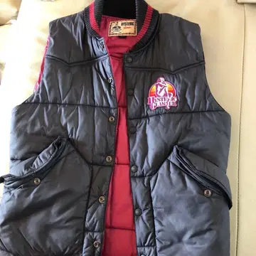 HYSTERIC GLAMOUR 다운 베스트 네이비/핑크