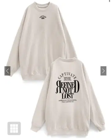 로고 자수 오버 사이즈 맨투맨