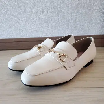 로퍼 폭넓은 4E 빅 사이즈 아이보리