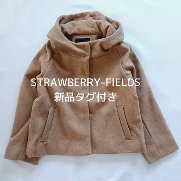 미사용 새상품 스트로베리 필드 후디드 코트 카멜 베이지 M