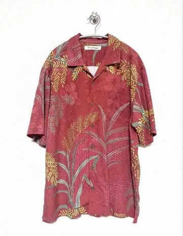 타미힐피거 아로하 셔츠 실크 반팔 셔츠