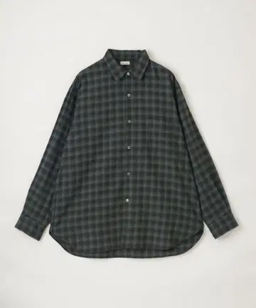 스티븐 앨런 옴브레 체크 플란넬 레귤러 칼라 셔츠