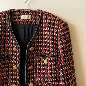 빈티지 노카라 트위드 자켓