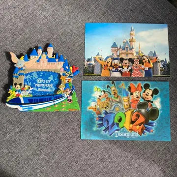 디즈니랜드 캘리포니아 사진 프레임 엽서 2장