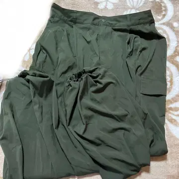 GapFit L 사이즈 와이드 팬츠 올리브 그린