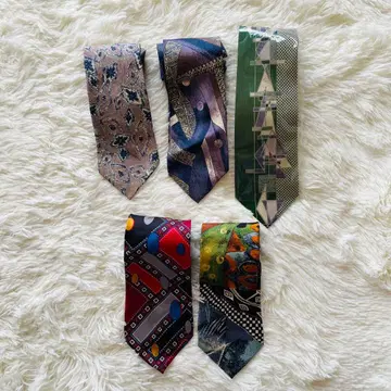 넥타이 5개 세트 레트로 패턴 제품 화려함
