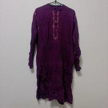 에스닉풍 자수 롱 원피스 [40] 루즈한 사이즈