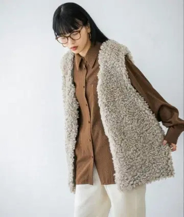 지나시스 인조 모피 베스트 Free