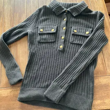 22 OCTOBRE 그레이 리브 스웨터