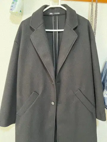 ZARA 블랙 체스터 코트 EUR S