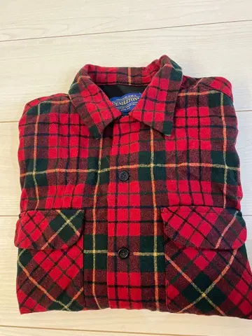 Pendleton Board Shirt XS 레드 그린 체크