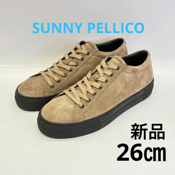 SUNNY PELLICO 베이지 스웨이드 로우컷 스니커즈 40