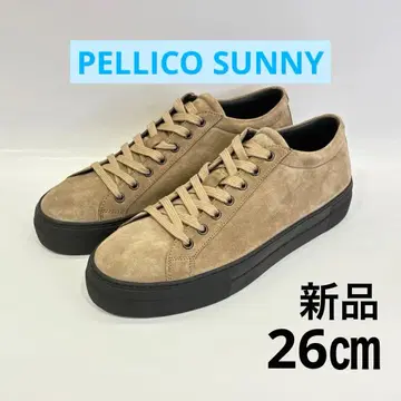 SUNNY PELLICO 베이지 스웨이드 로우컷 스니커즈 40