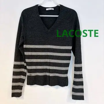 LACOSTE 라코스테 V넥 스웨터 보더 상의 34