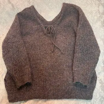 LOWRYS FARM 멜란지 풀오버 롱 슬리브 니트 스웨터