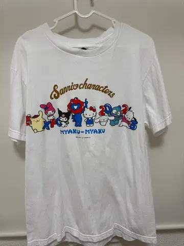 간사이 만박 EXPO 2025 산리오 캐릭터즈 콜라보 미야쿠미야쿠 T셔츠