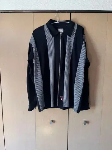 TAKE FIVE 90s 스트라이프 지퍼 셔츠