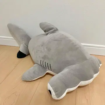 종목 상어 봉제 인형 그레이 화이트