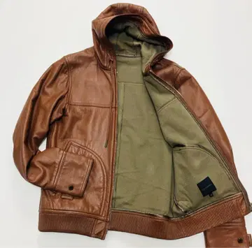 DESIGNWORKS 가죽 후드티 램 가죽 양가죽