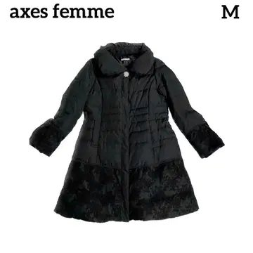 axes femme 엑시즈팜 비쥬 다운 코트 레이스 자수 M