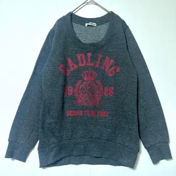 다크 그레이 로고 프린트 속기모 맨투맨 M 사이즈 PAISIBLE Y