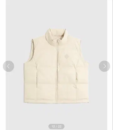 GAP 헤비웨이트 하이칼라 다운 베스트 아이보리 s 사이즈