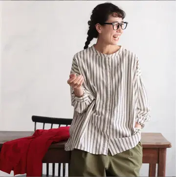 [ 새상품급 ] 서울베리 토쿠사무늬 수제 셔츠 L