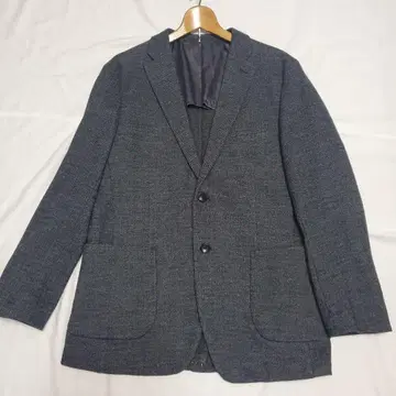 그레이 헤링본 무늬 캐주얼 블레이저