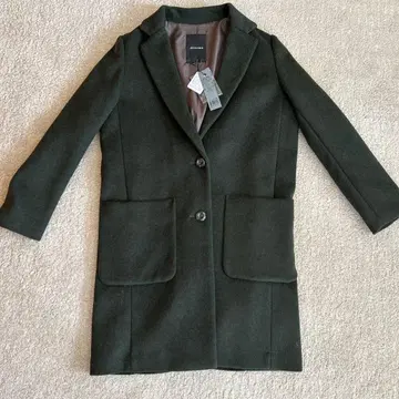 [ 새상품 ] JEANASIS 다크 그린 카키 체스터 코트