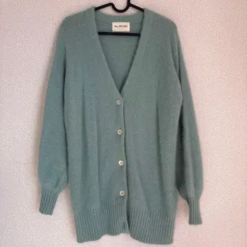 민트 그린 V넥 니트 가디건